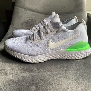 Nike Epic React Flyknit 2, running, 8.5M (white & lime blast)